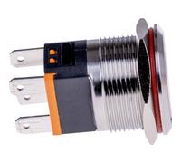 Joy-it BUTTON22C-M-GR BUTTON22C-M-GR Interruttore a pressione 250 V/AC 15 A 1 x