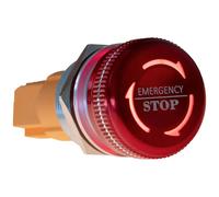 Joy-it Button22NA-01 pulsante di arresto di emergenza blocco meccanico Rosso,