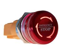 Joy-it Button22NA-02 pulsante di arresto di emergenza 220 V Permanente Rosso,