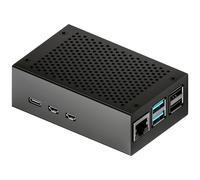 RPI5 CASE ALU01 - Alloggiamento per Raspberry Pi 5, alluminio, nero, inclusa venti