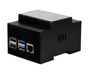 Joy-it RB-CaseP4+07B Supporto per guida DIN Adatto per (kit di sviluppo): Rasp