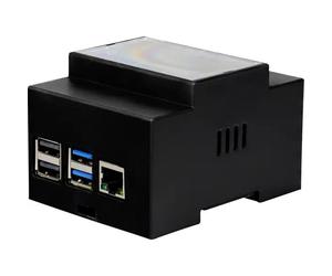 Joy-it RB-CaseP4+07B Supporto per guida DIN Adatto per (kit di sviluppo): Rasp