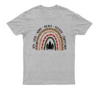 Joy Love Hope Peace T-Shirt Unisex Regalo Retrò Divertente Donna Vintage...