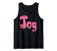 Joy Name - Personalizzato in Retro Boho Flower Bubble Lettere Canotta