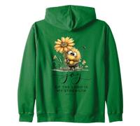 Joy of The Lord Is My Strength Scripture Cute Bee Girasole Felpa con Cappuccio