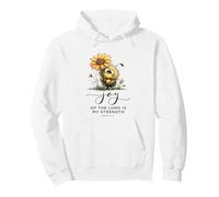 Joy of The Lord Is My Strength Scripture Cute Bee Girasole Felpa con Cappuccio