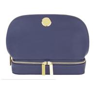 JOY Smart E Chic Custodia Da Viaggio In Vera Pelle Con Sezione Segreta, Blu Navy