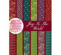 Joy To The World 8 1/2" x 11" Letter Size Scrapbook Paper Pad: 36 sheets (12 designs, 3 of each design) plus BONUS PAGES
