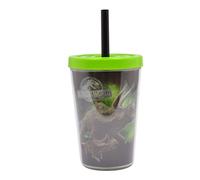 Joy Toy 65730 - Bicchiere Jurassic World, con Coperchio, 300 ml, plastica, Multicolore, 6 cm