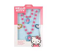 Joy Toy- Hello Kitty Set Gioielli - 2 Anelli, 1 Collana di Perle e 1 Braccialetto di Perle - in Confezione Regalo 12x4x18 cm