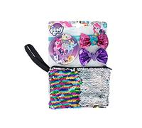 Joy Toy My Little Pony Set con 6 Elastici, 2 PINZE per Capelli E BORSETTINA con Pailettes