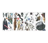 Joy Toy Star Wars Adesivi da Parete 4 Fogli, Multicolore, 13x2,5x27 cm
