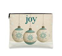 Joy Trousse per cosmetici, ornamento vintage, borsa da viaggio per donne, piccola borsa portatile in tela con cerniera, borsa da toilette per la cura della pelle delle vacanze, Beige, 7x9 Inch