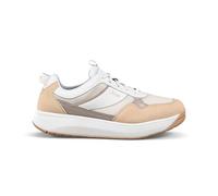 JOYA Alegra beige-bianco, elegante sneaker da donna in pelle scamosciata, nappa e mesh con suola Senso che protegge le articolazioni, in discreta combinazione beige e bianco, bianco, 37 2/3 EU