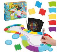 Joya Creative Spirograph Designer Art - Set da disegno per bambini dai 6 anni in su, 60 fogli di carta da disegno, 8 immagini da grattare e accessori inclusi, multicolore