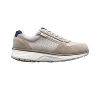JOYA Dynamo Zip W White, Sneaker da donna in stile retrò, in pelle scamosciata, per un movimento confortevole nella vita quotidiana, scarpe sane da donna, colore bianco, beige., 42 1/3 EU Larga