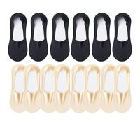 Joyan 7 Paia Calzini Fantasmini Donna, Calzini Invisibili Traspiranti da Donna, Calzini Antiscivolo Con Striscia in Silicone, Calzini Bassi per Scarpe Sportive, Scarpe Basse, Scarpe in Pelle