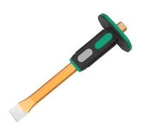 Joyan Scalpello Piatto, Scalpello A Mano con Protezione Per Mano, Scalpello Piatto di Precisione con Superficie di Battuta Extra Larga di 100 Mm, Scalpello Maneggevole E Resistente(Verde-Nero, 30X3cm)