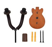 Joyance Gancio da parete per chitarra, in legno massiccio, con fissaggio in metallo, per chitarra acustica, elettrica, basso, ukulele, facile installazione
