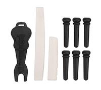 Joyance Kit di perni per ponte con sella, kit di perni per ponte per chitarra, perni per ponte in osso di bue e dado sella, estrattore per pioli per ponte per chitarra acustica, strumento di