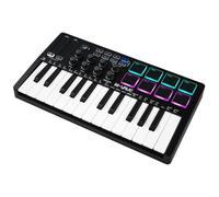 Joyance MIDI Tastiera Controller USB 25 Tasti Professionale Dinamico Keybed con RGB Drum Pad Nero