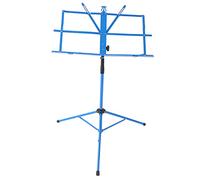 Joyance Scaffale musicale portatile, piccolo leggio portatile, in metallo, regolabile e pieghevole, per uso domestico, facile da montare, blu