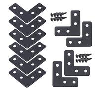 Joyangy 20 staffe angolari nere a forma piatta, 40 x 40 mm, piastra di rammendamento in acciaio laminato a freddo, staffa angolare 90 Dgree per fissaggio mobili in legno