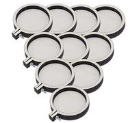 Joyangy Mini cerchi da ricamo rotondi in legno (10 pezzi), 4,7 x 4 cm, per artigianato artistico, gioielli, portachiavi