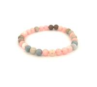 Joyas Minerales Bracelet en Morganite | 100% Pietre Naturali Autentiche | Confortevole ed Elegante | Filo Elastico Coreano + Scatola Regalo Inclusa (Morganite, 10mm)