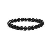 Joyas Minerales Bracelet en Shungite | 100% Pietre Naturali Autentiche | Confortevole ed Elegante | Filo Elastico Coreano + Scatola Regalo Inclusa (Shungite, 8mm)