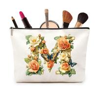 Joybble Regalo di compleanno per donne e ragazze, borsa per il trucco personalizzata regalo per donne, borsa per il trucco A-S, M, Beauty Case