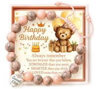Joybble Set regalo di compleanno per ragazze di 13 anni, decorazioni per il 13° compleanno, braccialetto di perle rosa regolabile, regalo per adolescenti per figlia, sorella, amici, fantastiche