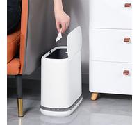 JOYBOS Pattumiera da bagno ad adsorbimento con coperchi, cestino della spazzatura da cucina con coperchio a pressione, 15 l, in plastica sottile, a prova di cani, cestino della spazzatura da 4 galloni