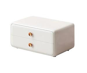 JOYBOS Scatola di Trucco per Partizione Multifunzionale, Bianco, 26,5 x 17,5 x 12