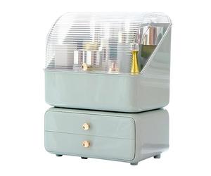 JOYBOS - Scatola per l'organizzazione e la conservazione di cosmetici 2 in 1, colore verde