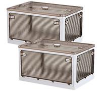 JOYBOS Set di 2 scatole portaoggetti per vestiti, 80 L (40 x 2), pieghevole, in plastica