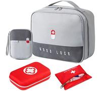 JOYBOY 4pcs Kit di Pronto Soccorso, Borsa Impermeabile, Alta capacità, Porta Medicine da Viaggio, Mini Scatola di Sopravvivenza per Casa, Ufficio, Esterni