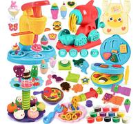 JOYBOY Formine per Plastilina,Plastilina Accessori Cucina,Pasta Modellabile per Bambini,Argilla da Modellare Include 24 Vasetti Plastilinas,Giochi Bambini Regalo per Bambini dai 3 ai 12 Anni