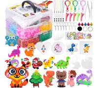 JOYBOY Perline da Stirare Set,11500 pcs Perline a Fusione,Fusione Kit Creativo Fai da Te,Set di Perline da Stirare,Perline da Stiro,Artigianali Fai Set con Carta Stiro,Stirare Pegboard e Accessori