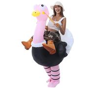 JOYBRO Costume Gonfiabile da Struzzo, Costume Divertente da Struzzo da Cavalcare, Perfetto per Halloween, Natale, Carnevale, Cosplay e Feste a Tema