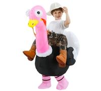JOYBRO Costume Gonfiabile da Struzzo per Bambini, Costume Divertente da Struzzo da Cavalcare per Ragazzi e Ragazze per Halloween, Natale, Carnevale, Cosplay e Feste a Tema, Taglia Unica 120-150 cm
