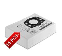 JoyBros 15 Sacchetti per Aspirapolvere Kärcher WD 3 S WD 3 V-17/4/20 KFI 357 2.863-314.0 WD 2 Plus KWD 3V KWD1-2 SE4001 SE4002