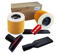 JoyBros 2x Filtri a Cartuccia per Kärcher wd2 plus wd3 Premium wd3s wd3p Filtro 6.414-552.0 6.414-772.0 6.414-547.0 3X Ugelli Kit Accessori Ricambio