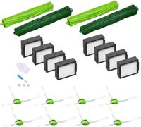 JoyBros Accessori Kit Compatibile con iRobot Roomba i7 i7156 e5 e5154 e6 Combo i5 J5+ i1 i3+ i4 i8, 8x Filtri hepa 4x Rullo Spazzole Centrali 8x Spazzola Laterale Ricambio