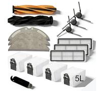 JoyBros Accessori Kit per Dreame D20 Pro Plus, 2 Spazzole Principali, 3 Panni, 3 Filtri HEPA, 3 Spazzole Laterali, 3 Sacchetti 5L Aspirapolvere Ricambi (14 Pezzi)