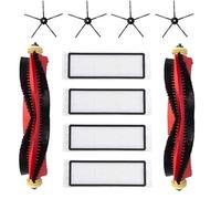 JoyBros Accessori Kit per Roborock S5 Max S6 Pure S6 maxV E4 E5 4x Spazzola Laterale Nero 2x Rulli Principale 4x Filtri (11-Pack)