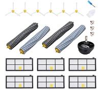JoyBros Accessori Kit Ricambio per iRobot Roomba 800 900 971 980 981 960 966 976 895 866 880 6x Spazzole Laterale 6x Filtro 4x Rulli principali, Ruota 1x Vorderrad