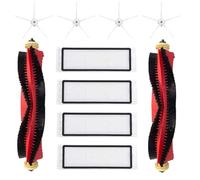 JoyBros Pezzi di Ricambi Accessori Kit per Roborock S5 MAX S6 Pure S6 maxV E5 4x Spazzola Laterale Bianco 2x Rulli Principale 4x Filtri (11-Pack)