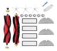 JoyBros Pezzi di Ricambi Accessori Kit per Xiaomi Roborock S5 MAX S6 Pure S6 maxV E5 3x Spazzola Laterale Bianco 2x Rulli Principale 3x Filtri 3x Panni 6x Filtri per l'acqua (19-Pack)