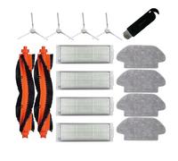 JoyBros Ricambi per Xiaomi Robot Vacuum S10 S12 Mop 2S XMSTJQR2S STYTJ02YM, 4 Filtri 4 Spazzole Laterali 4 Panni Mocio 2 Rulli Principali (15-Pack)